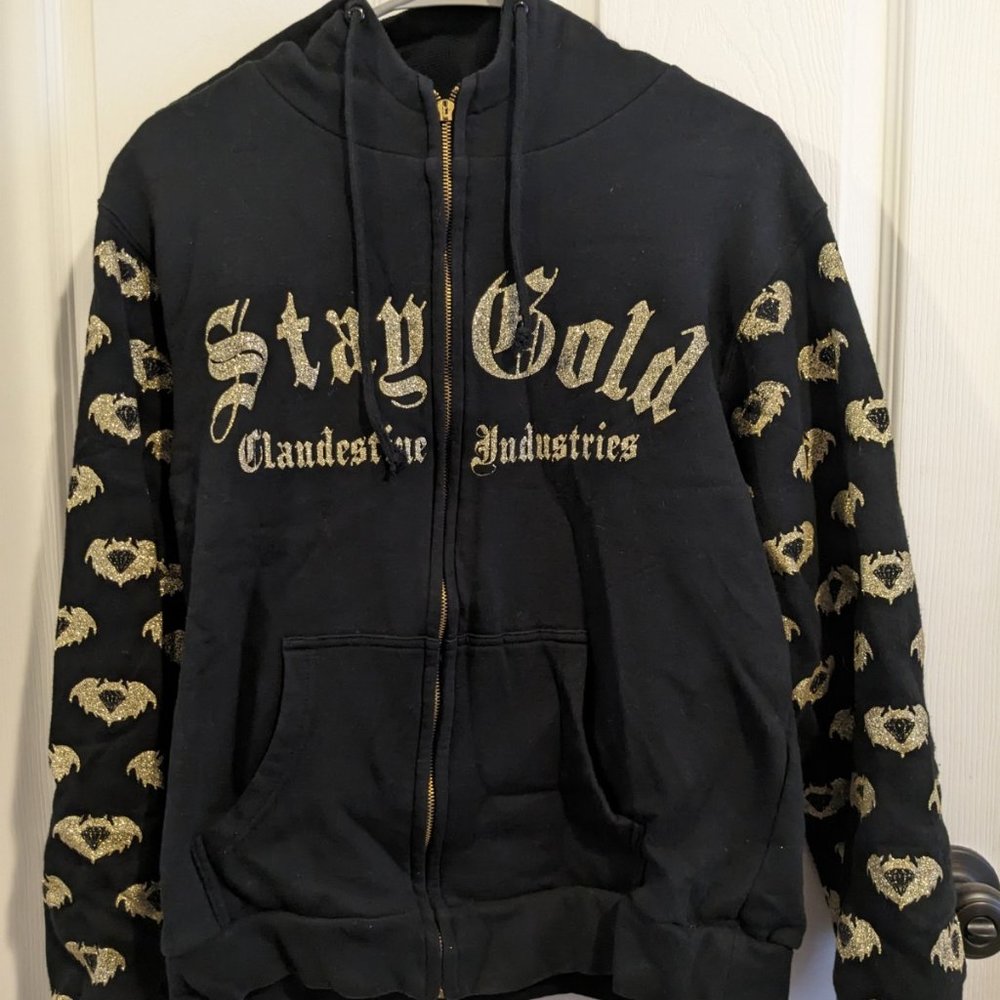 Clandestine Industries Stay Gold Hoodie RARE